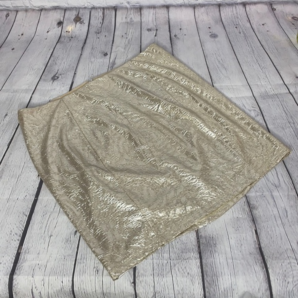 Guess Gold Textured Mini Skirt